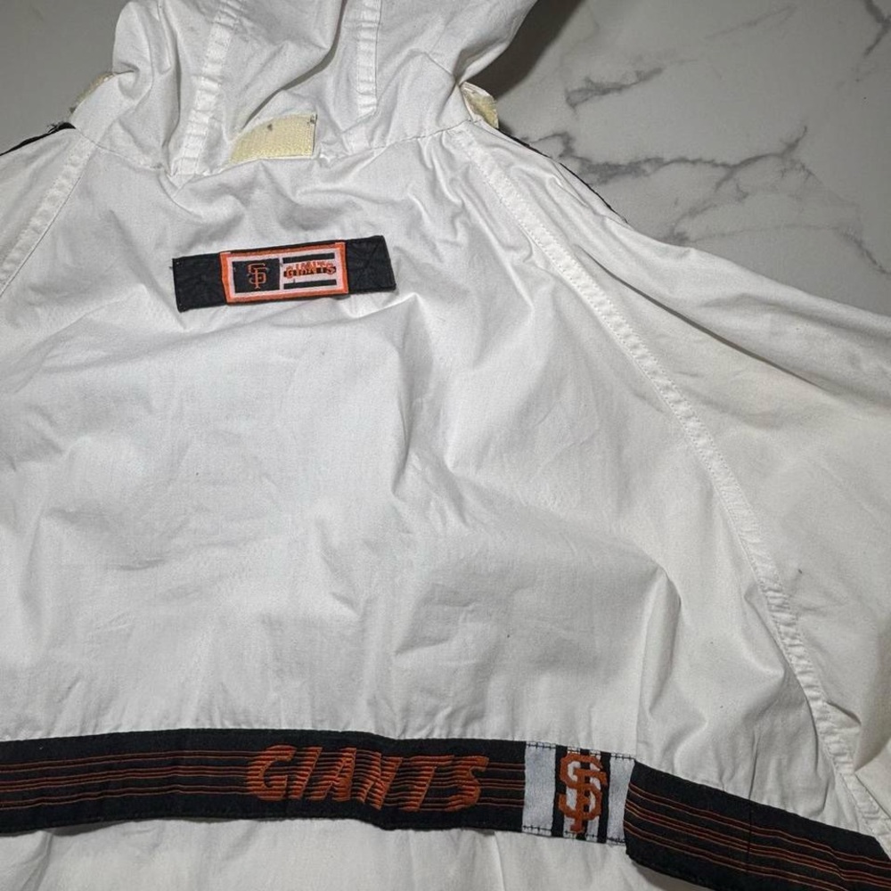 Vintage Y2K Pro Player White SF Giants Hooded Jacket - Picture 4 of 8